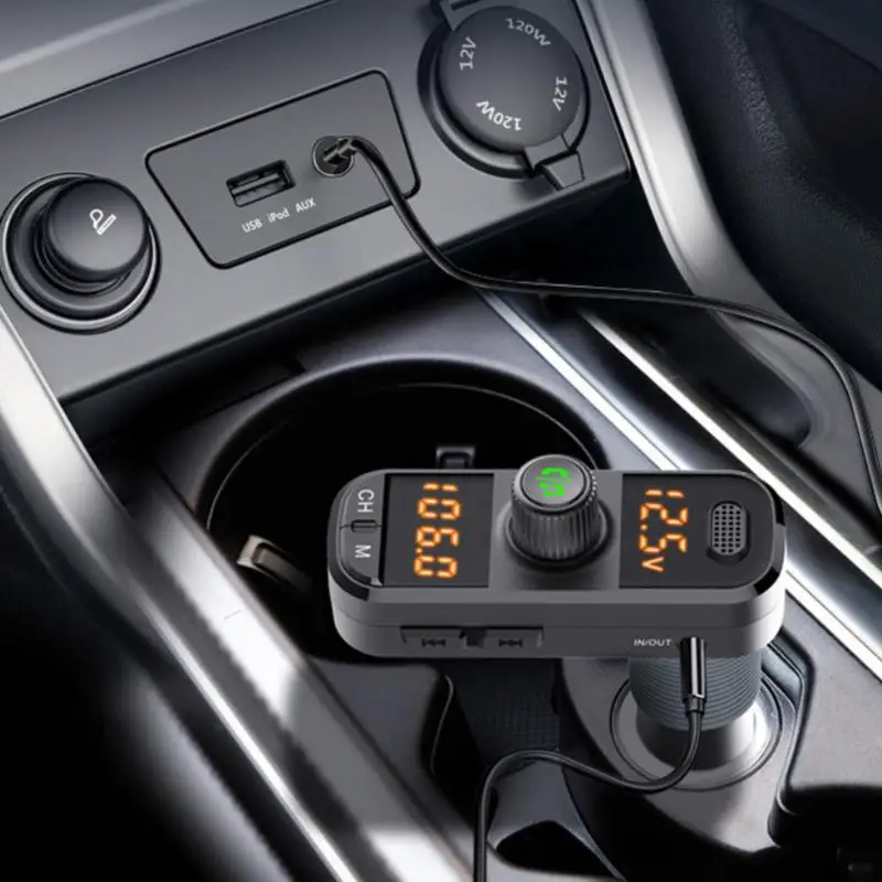 Bc70ที่ชาร์จแบตในรถสากล PD ชาร์จเร็วแฮนด์ฟรีอุปกรณ์เสริมรถยนต์มือถือ Mp3บลูทูธสำหรับรถยนต์ที่ชาร์จแบตเตอรี่โทรศัพท์