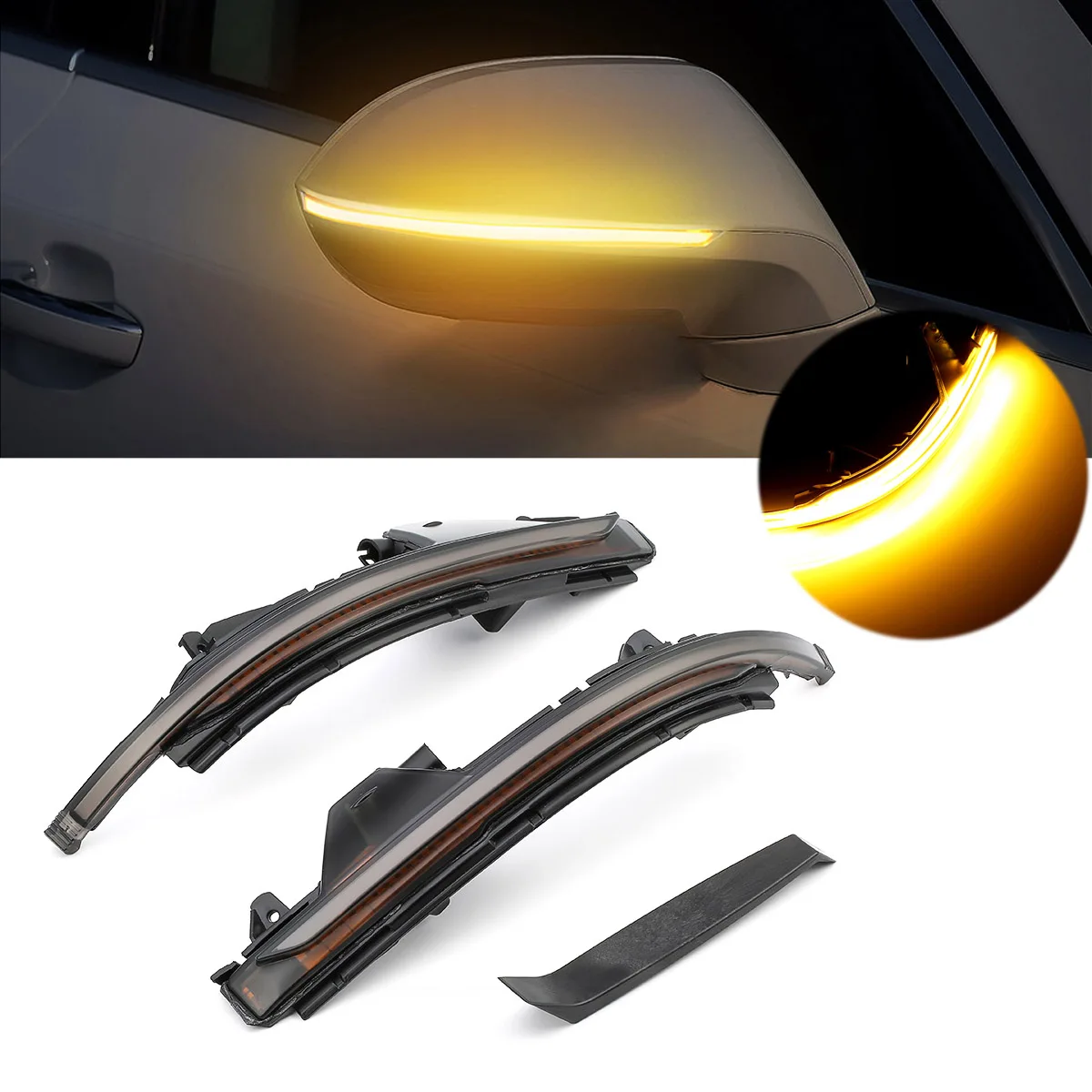 LED Dynamic Turn Signal Lamp Rearview Mirror Indicator Blinker Repeater Light For Audi A7 S7 RS7 4G8 2010-2016