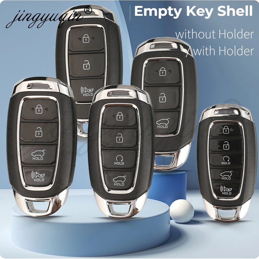 jingyuqin 3/4/5Button Remote Car Key Shell for Hyundai Elantra Santa Fe Palisade Kona Avante 2018-2021 Smart Keyless Fob Housing