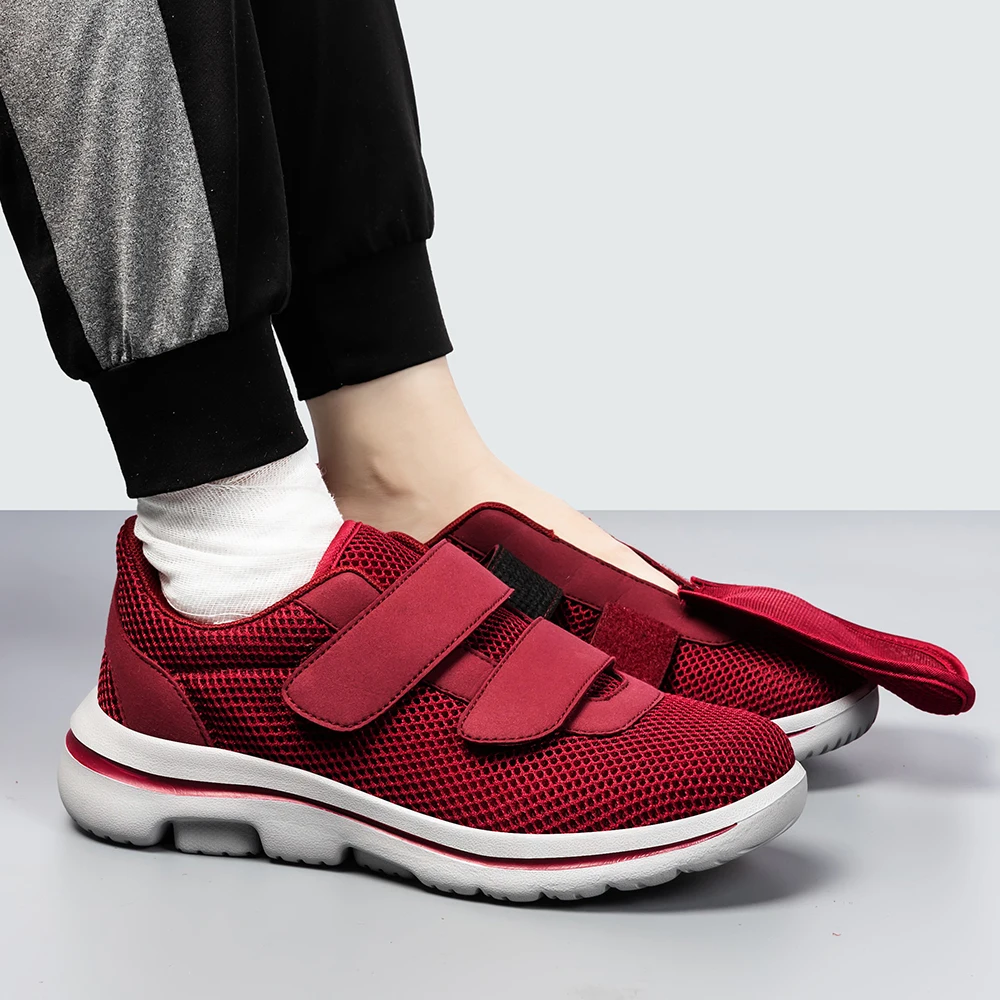 Adjustable Wide Diabetic Shoes Orthopedics Fat Foot Swollen Feet Thumb Eversion Hallux Valgus Bunion Edema Sneakers Men Women
