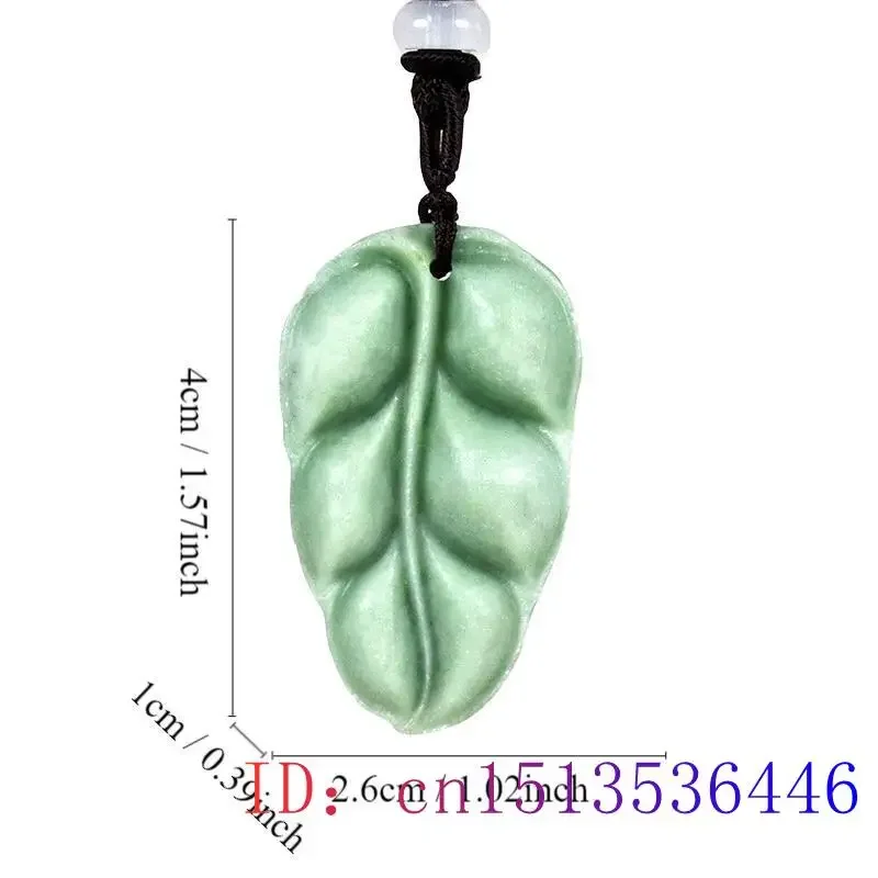 Natural Jade Leaf Pendant Accessories Charm Man Gift Necklace Vintage Designer Chinese Amulet Gemstones Talismans Jewelry