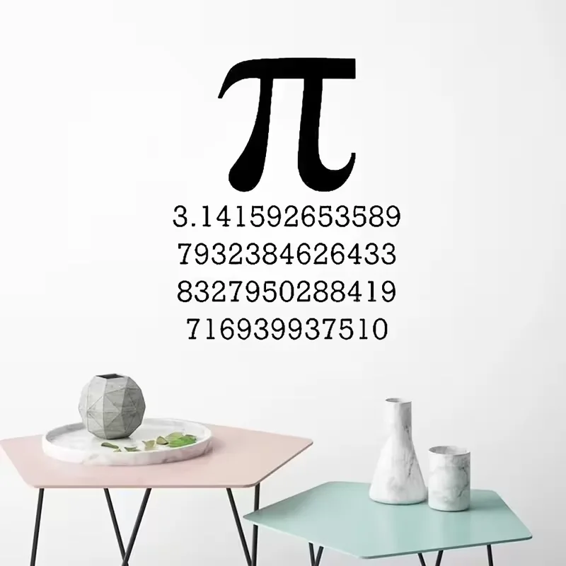 Pi Symbol Wall Decal Stickers Science School Mathematics Wall Decals for Classroom Bedroom Study Room Decoration