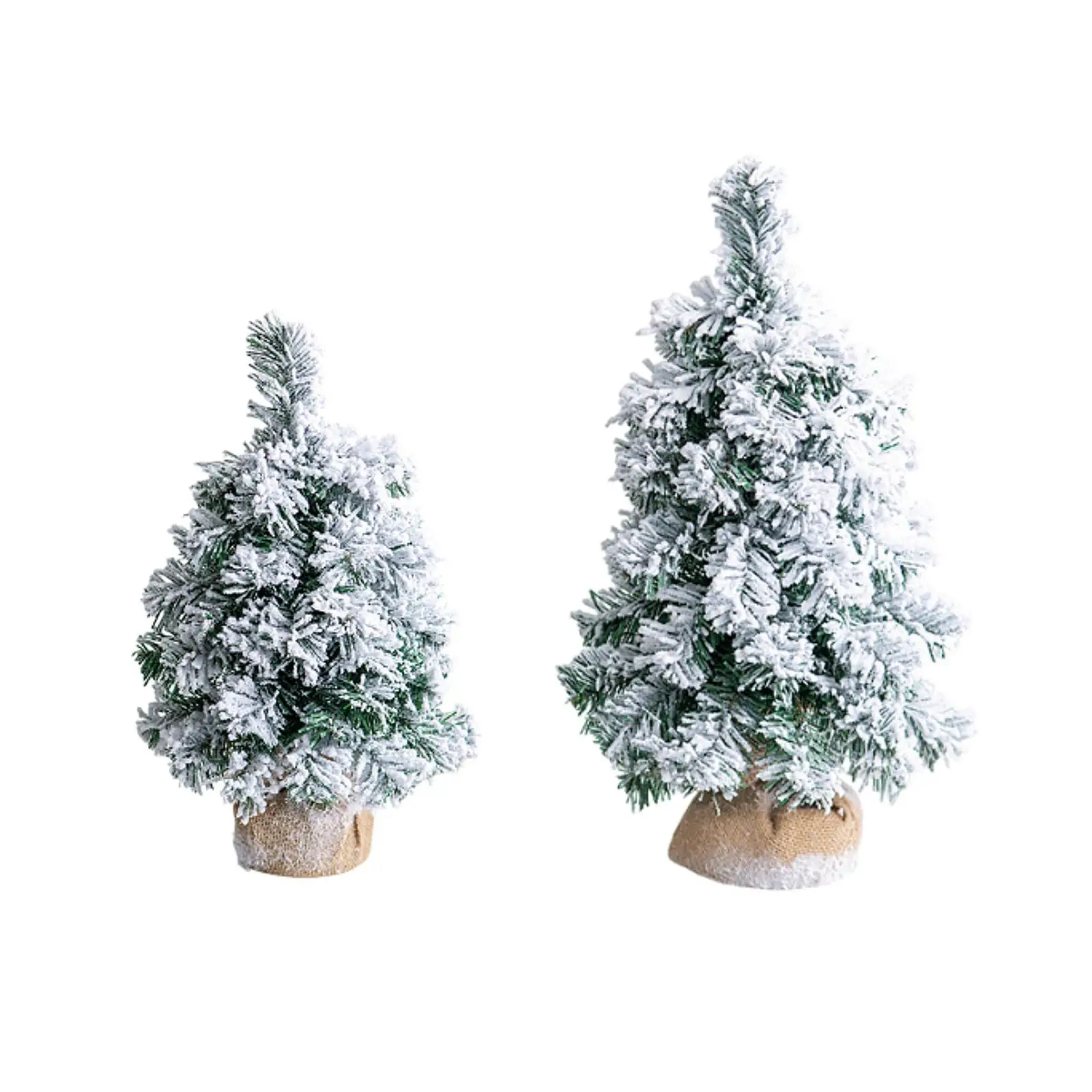 Mini Desk Christmas Tree Fireplace Window Snow Flocked Artificial Christmas Tree for Party Dining Room Wedding Holiday Festival