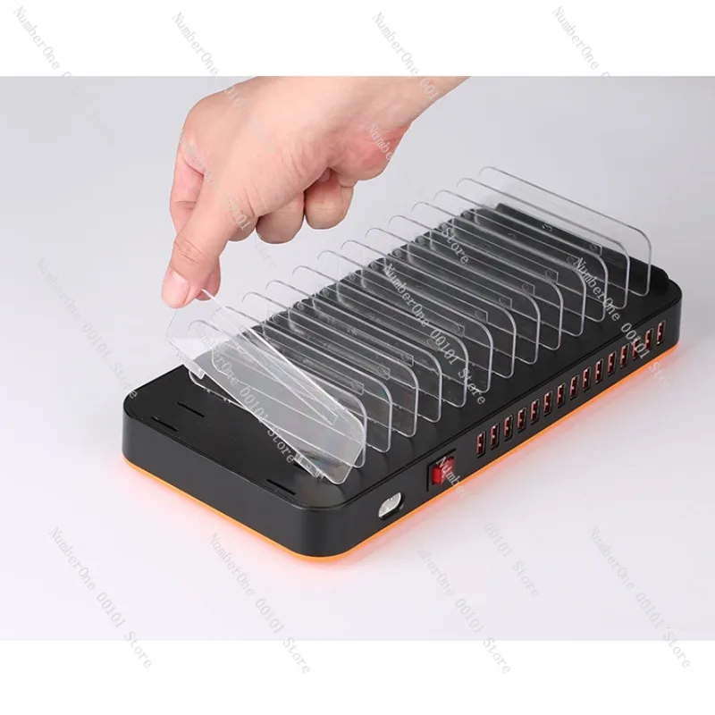 15 Ports Desktop USB Charging Station Multi Port 2A Fast Charger Dock Phone Organizer Stand