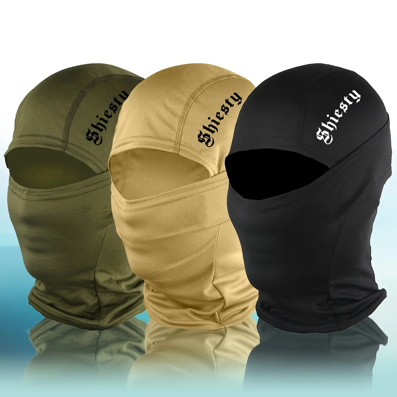 3pcs/2pcs/1pc English Letter Print Men's and Women's Balaclava Single Hole Full Face Neck Protection Mask Suitable for Outdoor