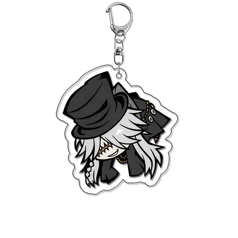 Anime Black Butler Keychain Cartoon Ciel Phantomhive Sebastian Michaelis Acrylic Bag Tag Keyring Pendant Accessory image 5