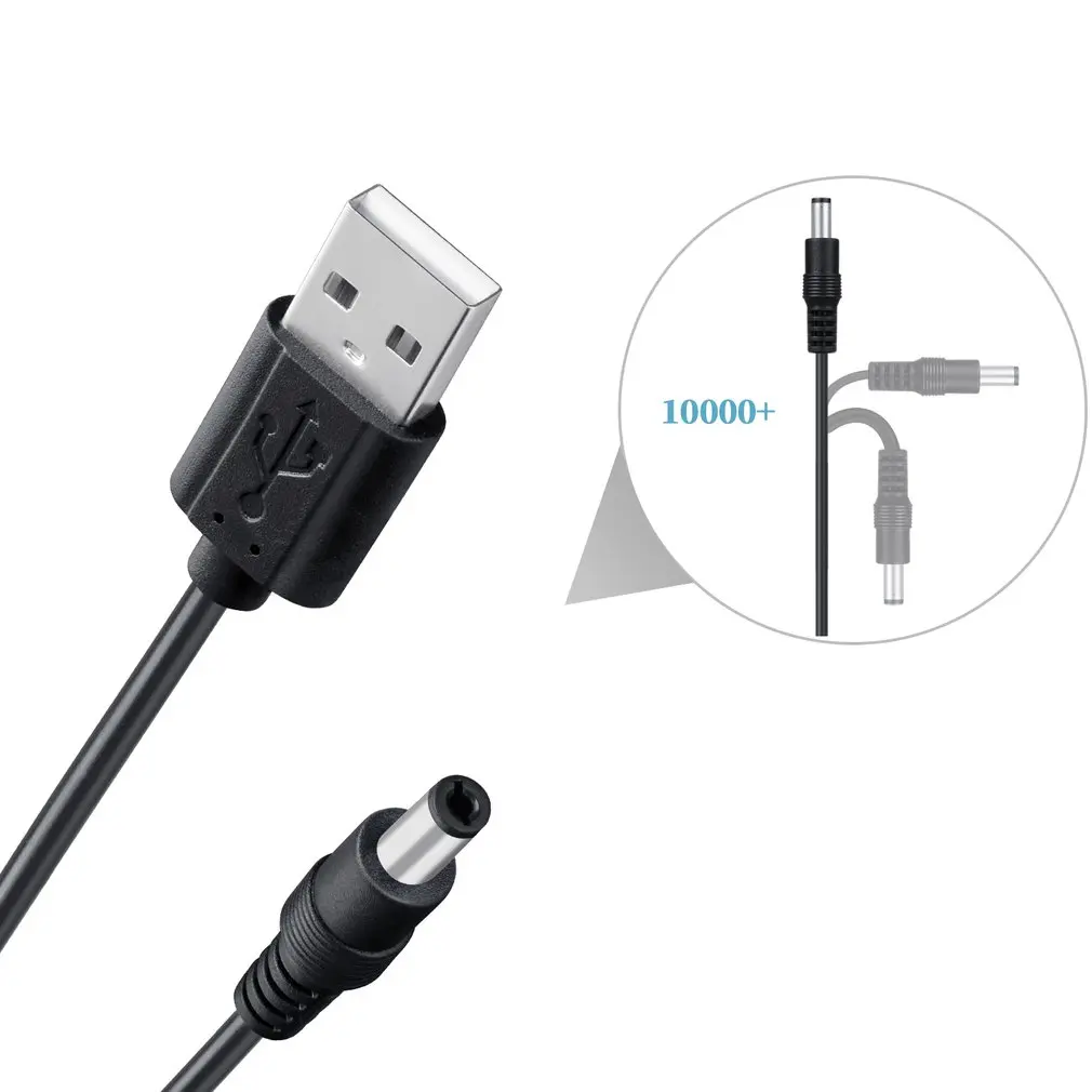 USB To 5521 DC Charging Power Cord Multifunctional DC Plug Male 8-in-1 Charging Cable 5.5*2.1mm Connector 5V Charger Power Cable