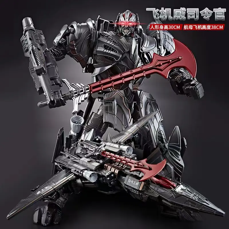 Em estoque brinquedos transformados 130d megatron 32cm versão ampliada robô filme 5 modelo bonecas móveis figuras de ação