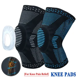 Joelho profissional Brace Compressão Manga, Almofadas Esportivas para Alívio da Dor nas Articulações, Suporte de Joelho para Homens Mulheres, Running Gym Protector