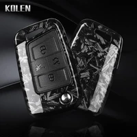 3 4 Buttons Carbon Fiber Car Key Case Cover For VW Volkswagen Golf 7 Tiguan MK2 For SEAT Ateca Leon FR 2 Ibiza For Skoda Octavia 4