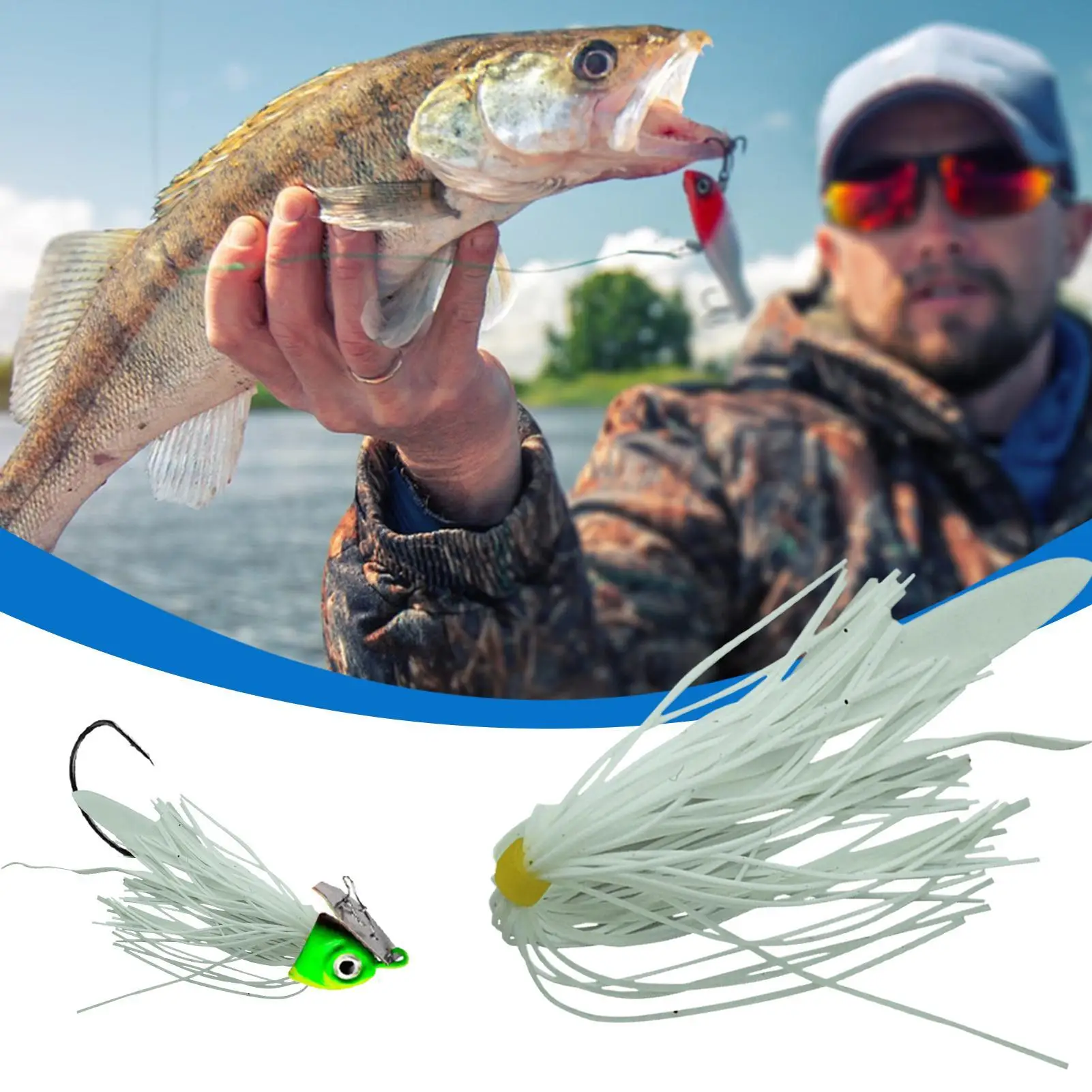 الرقص الصيد السحر 10-حزمة سيليكون سبينر الطعم التنانير الأسماك اكسسوارات لمياه البحر باس أصدقاء الأسرة الصغيرة في الهواء الطلق