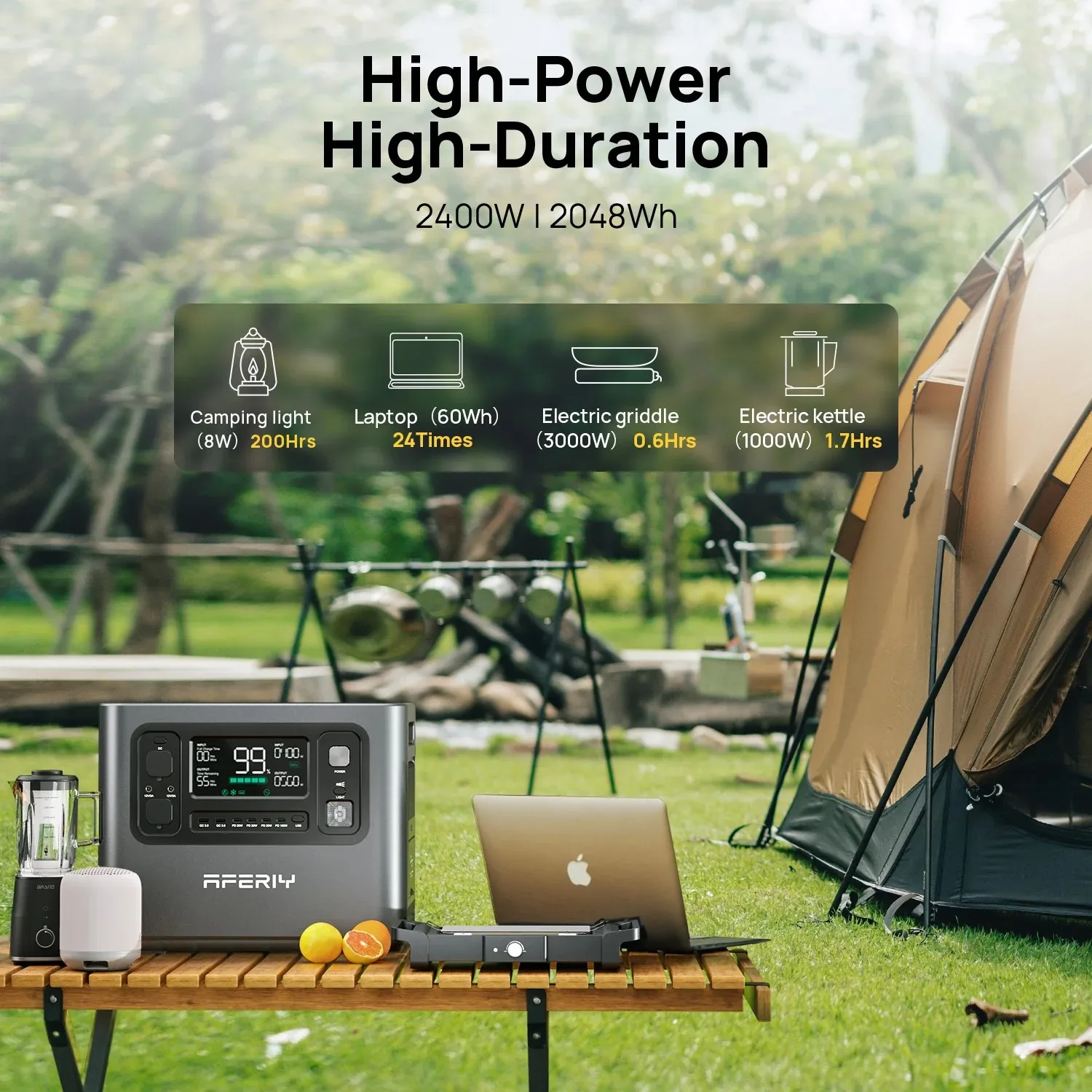 Summer Hot Selling Customized Solar Portable Power Station 2400W with APP Portable Power Station