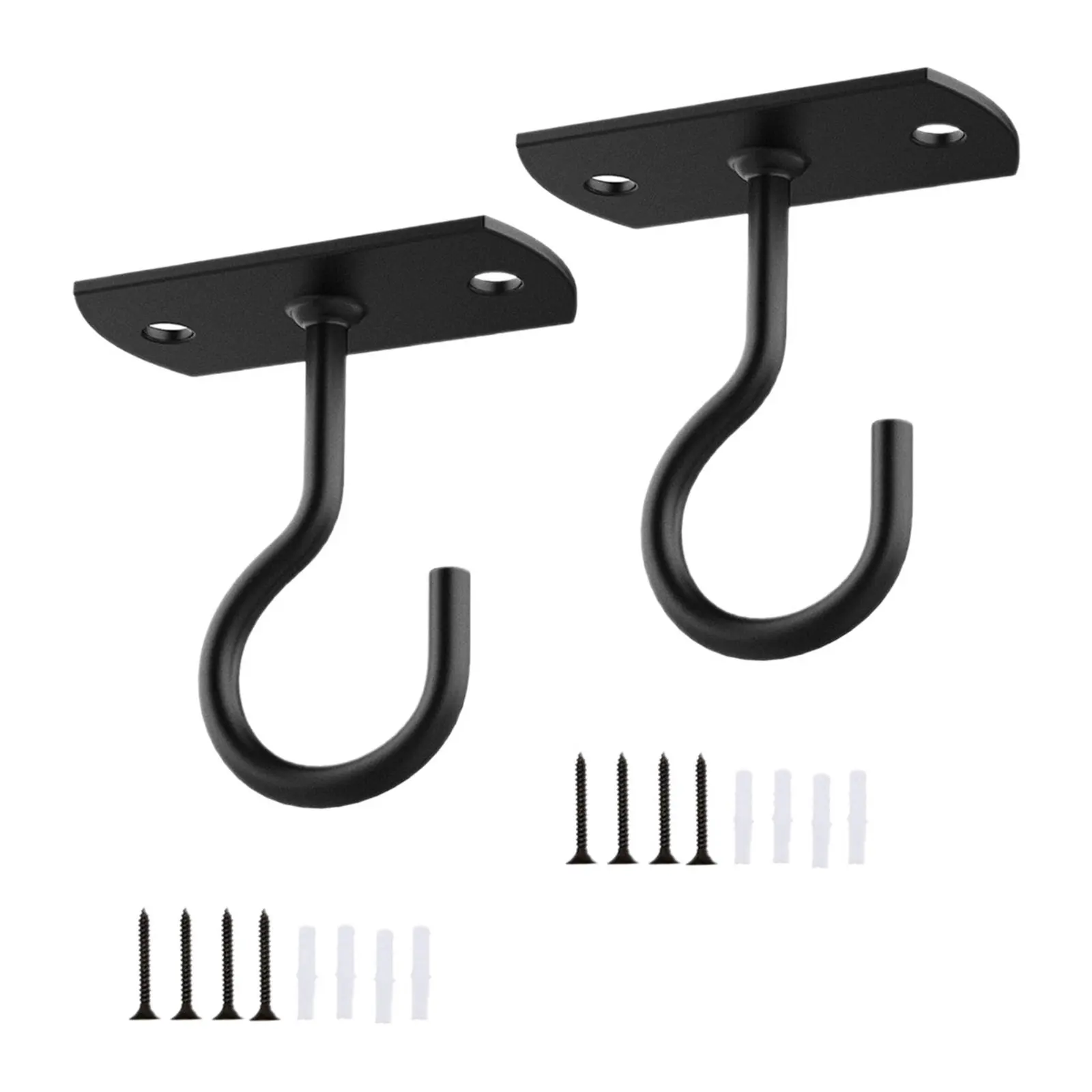 2Sets Heavy Duty Iron Planter Hook for Outdoor Garden Balcony Kitchen Hanging Bird Feeder Lantern Flower Pot Basket Wind Chime