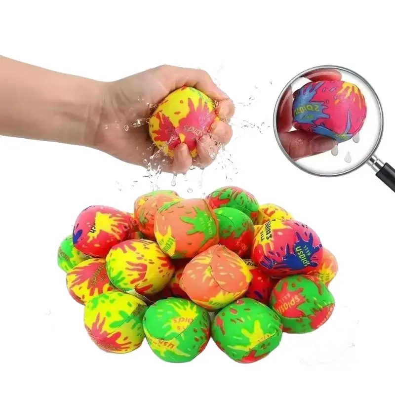 Reusable Absorbent Throw Fabric Balls Ornament, Soft Summer Beach Pool Leisure Accessory, Portable Water Play Decor for Adult Sw