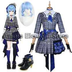 Virtual YouTuber VTuber Hololive Hoshimachi Hosimati Suisei Outfits Cosplay Costumes Halloween Full set Cosplay Costume Wig Shoe