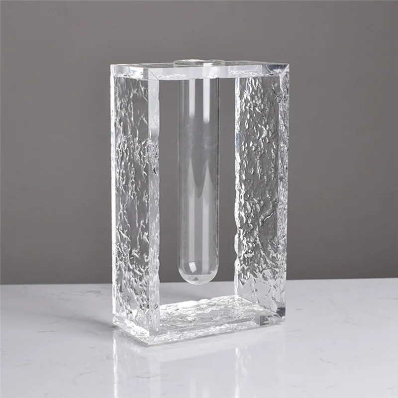 

A89Q-Простая современная прозрачная ваза для гостиной, офиса, украшения, цветочная композиция, гидропонный контейнер, ваза Crafts-B Easy Ins