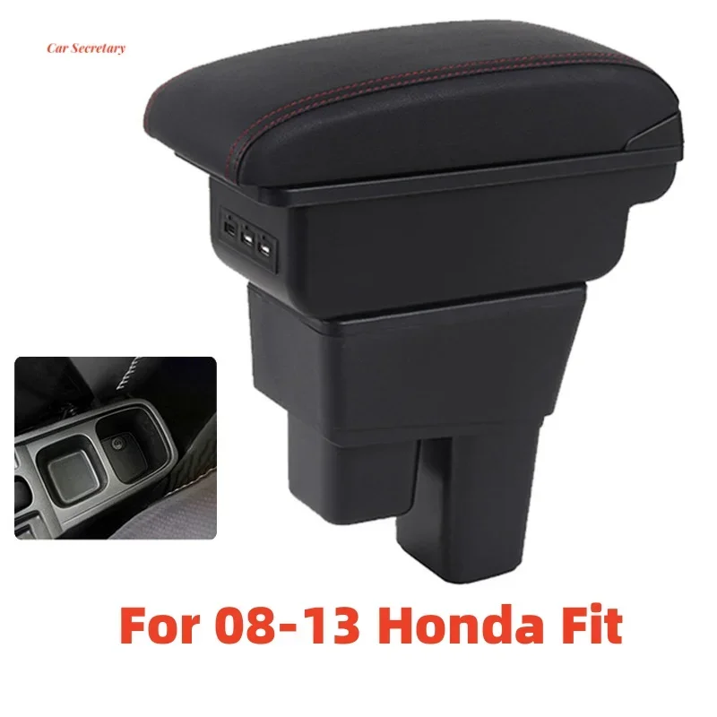 Suitable for 08-13 Honda Fit armrest box second-generation jazz GE Honda dedicated armrest modification car parts Car Decoration