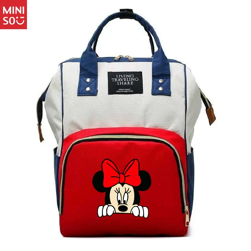 

New Mouse Cartoon Print Diaper Bag Fashion Milk Storage Tote Backpack Large