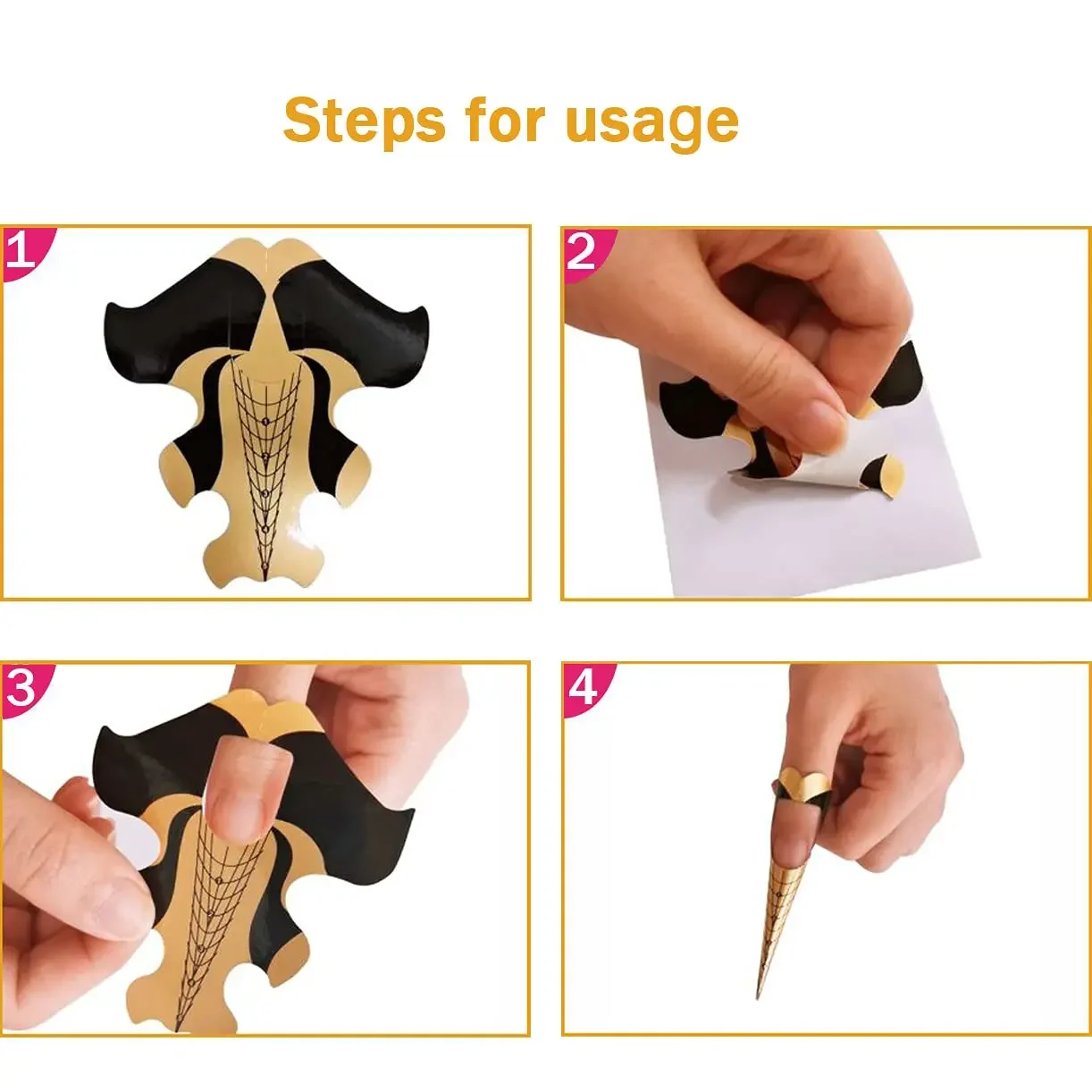 100PCS Nail Formulieren Uitbreiding Zelfklevende Vis Acryl Nail Art Gereedschap Builder Sticker Beeldhouwen Nail Form Tips Gids stickers