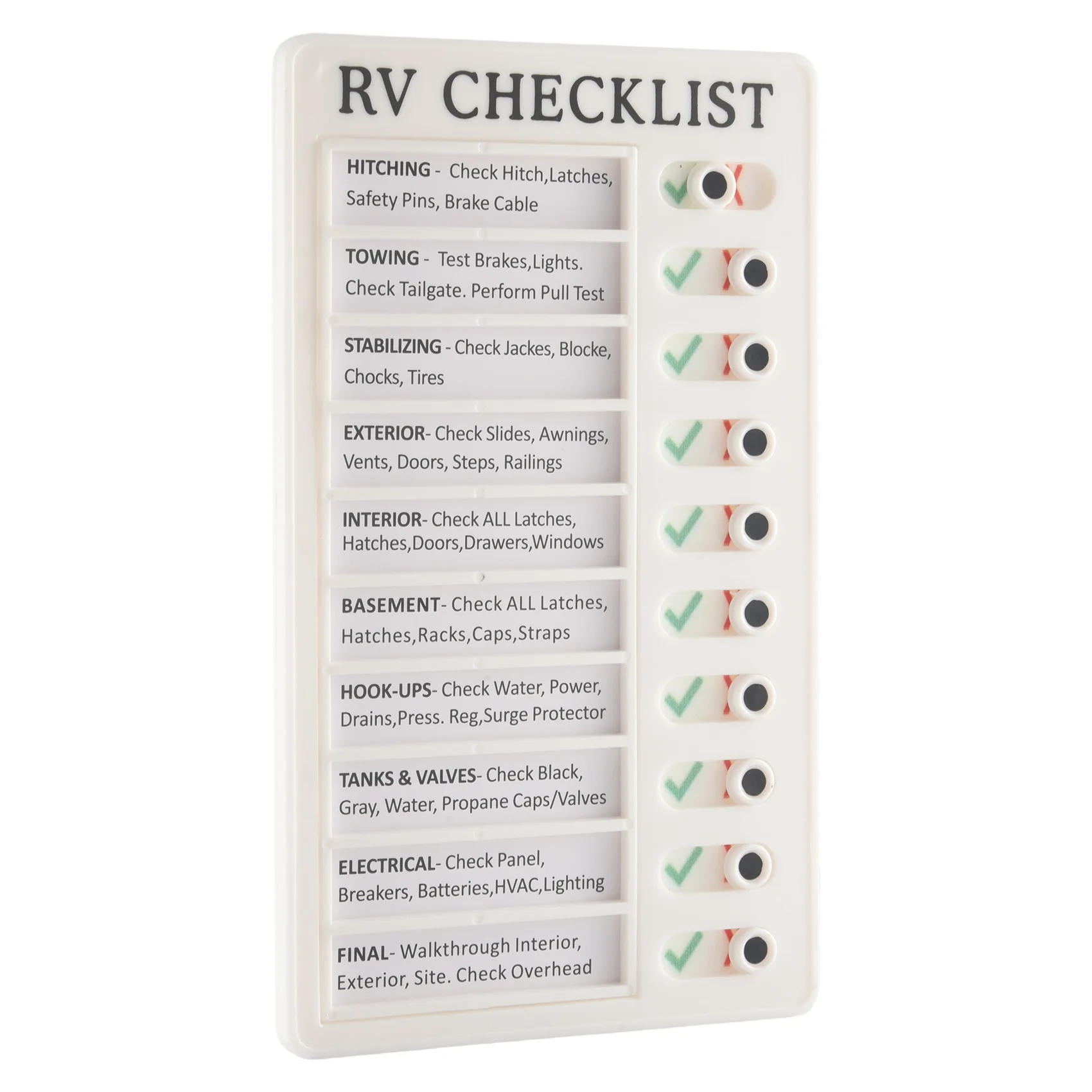 NEW-Memo Plastic Board, Detachable And Reusable Creative Memo Checklist For Check Items And Form