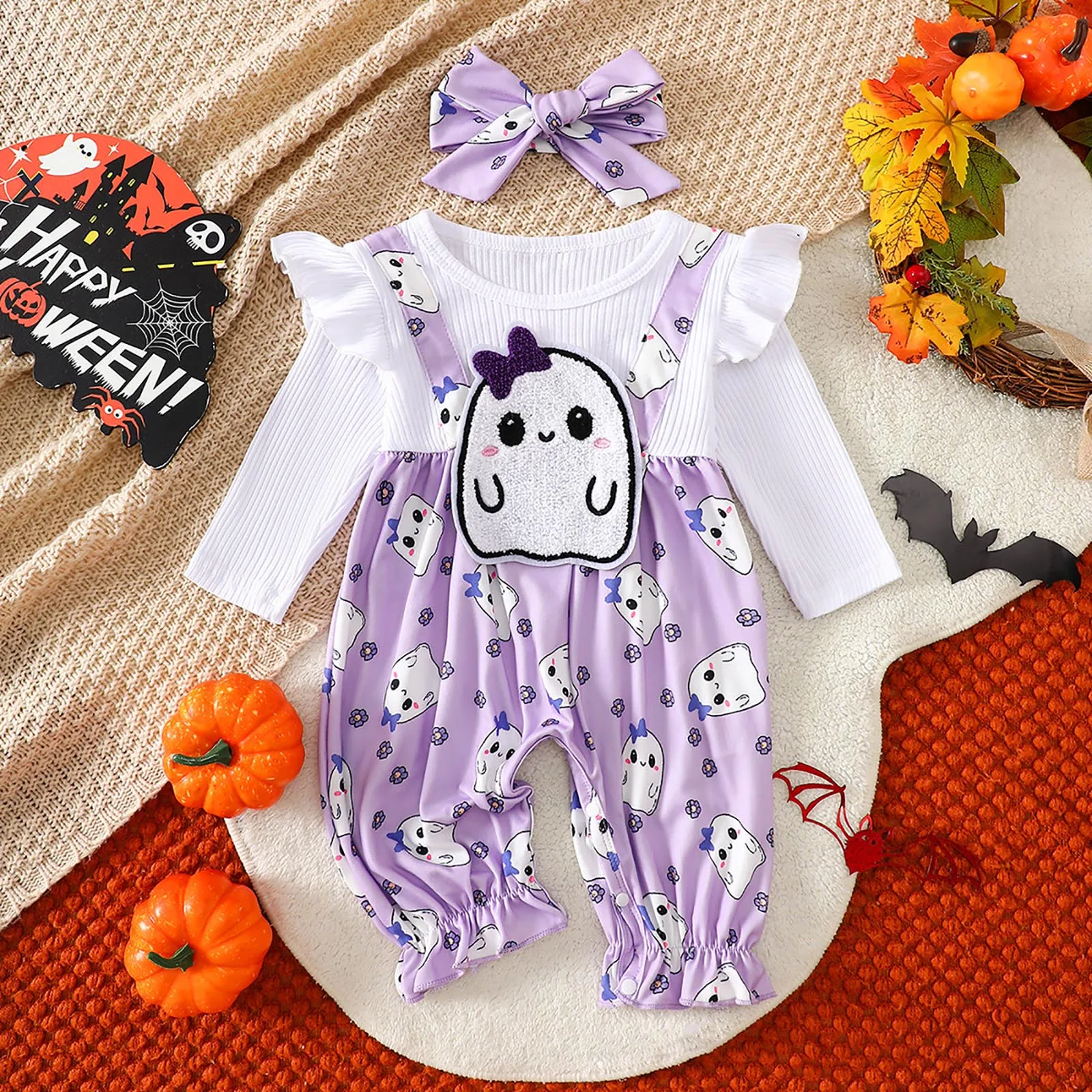 

Leotard for Girls Long Sleeve Newborn Baby Girl Clothes Fall Winter Pumpkin Long Sleeve Romper Infant Bodysuit Metallic Girls