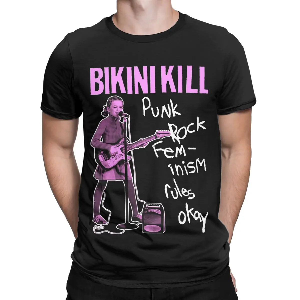 Bikini Kill Band T-Shirt Men Funny Cotton Tees Round Collar Short Sleeve T Shirt Plus Size Clothing