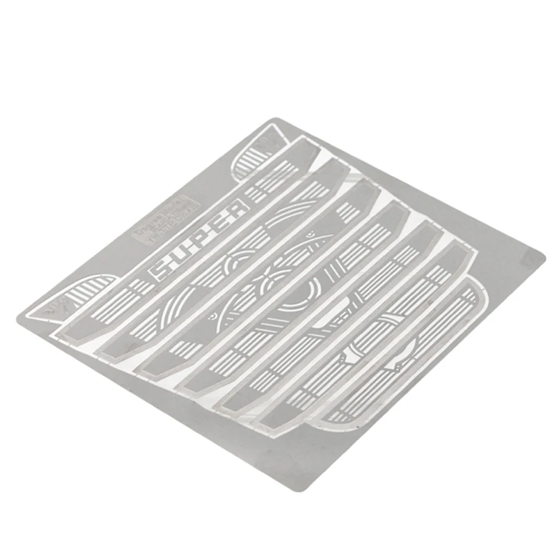 Simulation Metal Silver Air Intake Cover Mirror Net for 1/14 Tamiya RC Truck Car Scania R730 R620 R470 56323 Diy Parts Toys