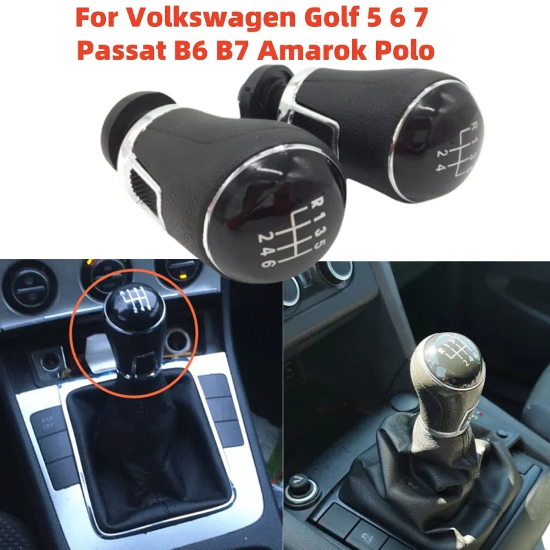 For Volkswagen Golf 5 6 7 Passat B6 B7 Amarok Polo Gear Shift Knob Hand Speed Ball Lever Shifter Cars Styling Accessories