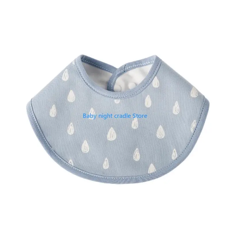 J2FF Delantal esencial para comer para bebé, delantal impermeable absorbente 3 capas, delantal ajustable