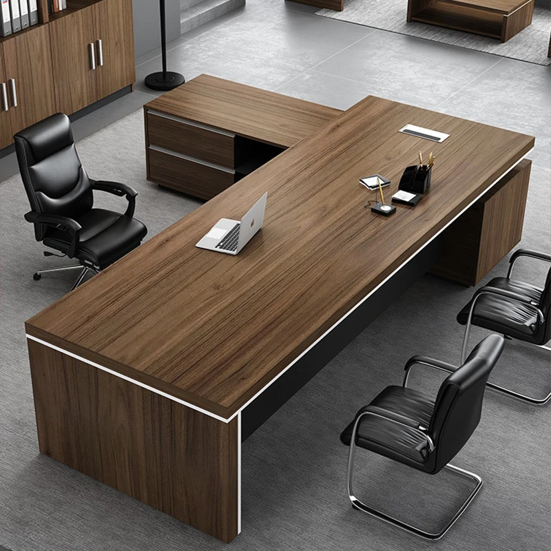 Guangdong office furniture factory executive desk, panel-style CEO manager supervisor office desk, large executive desk, single-