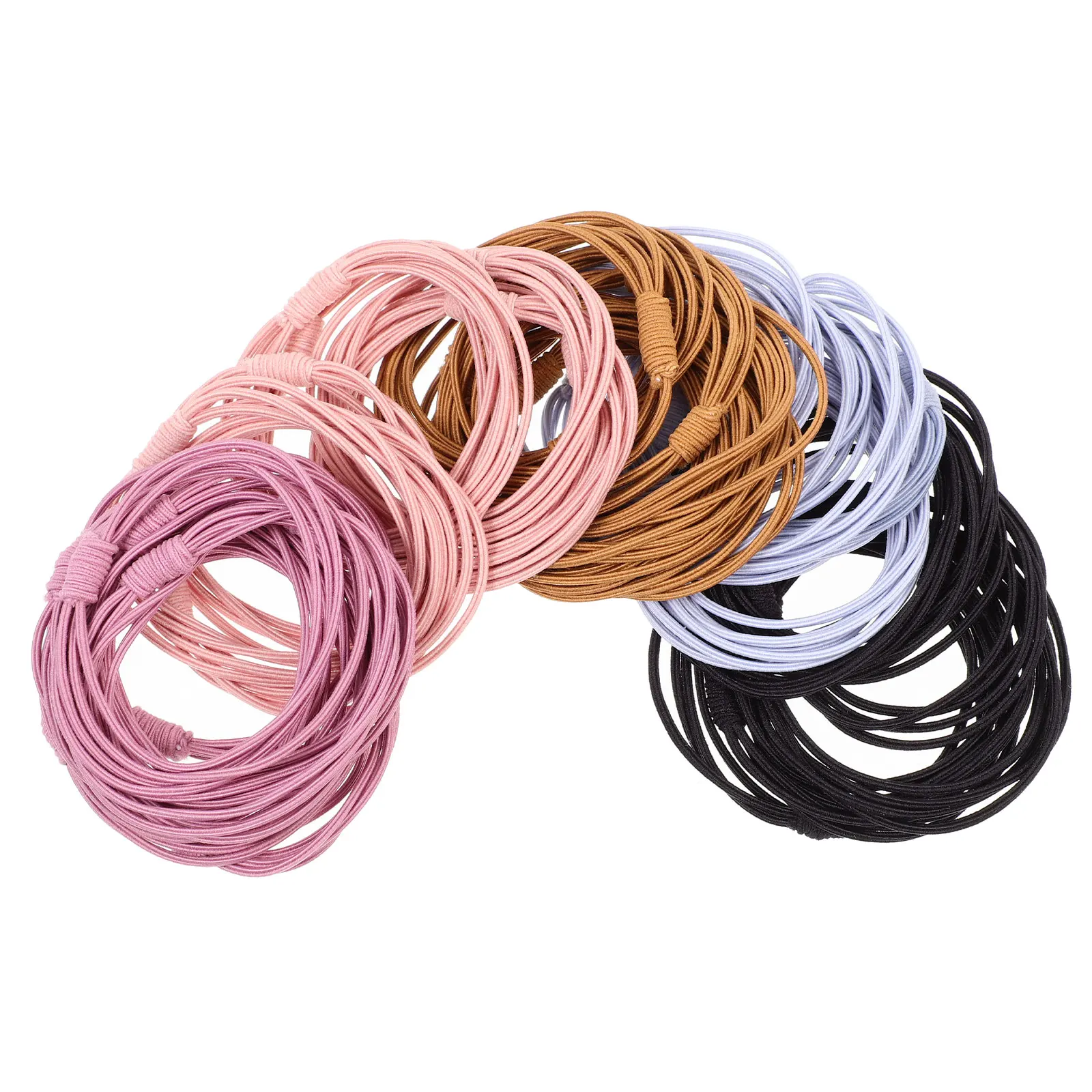 

Elastic Hair Bands Thick Thin Ties Ponytail Holders for Women Durable Stretchable Hair Ropes Wrist Wear Fashion Accessories