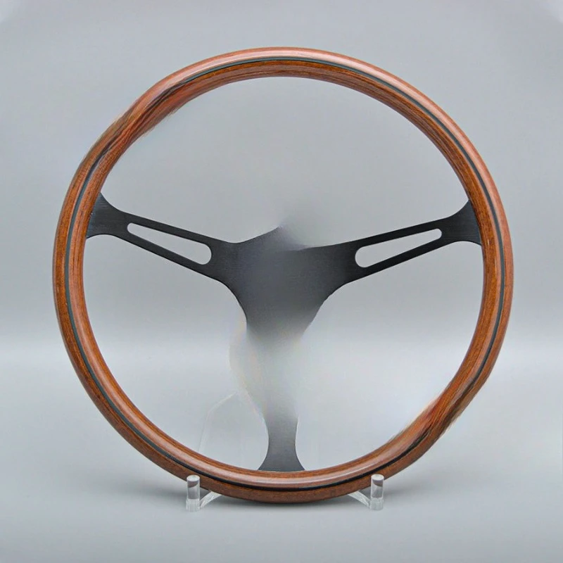 15-Inch mahogany racing car modified steering wheel, retro universal steering wheel