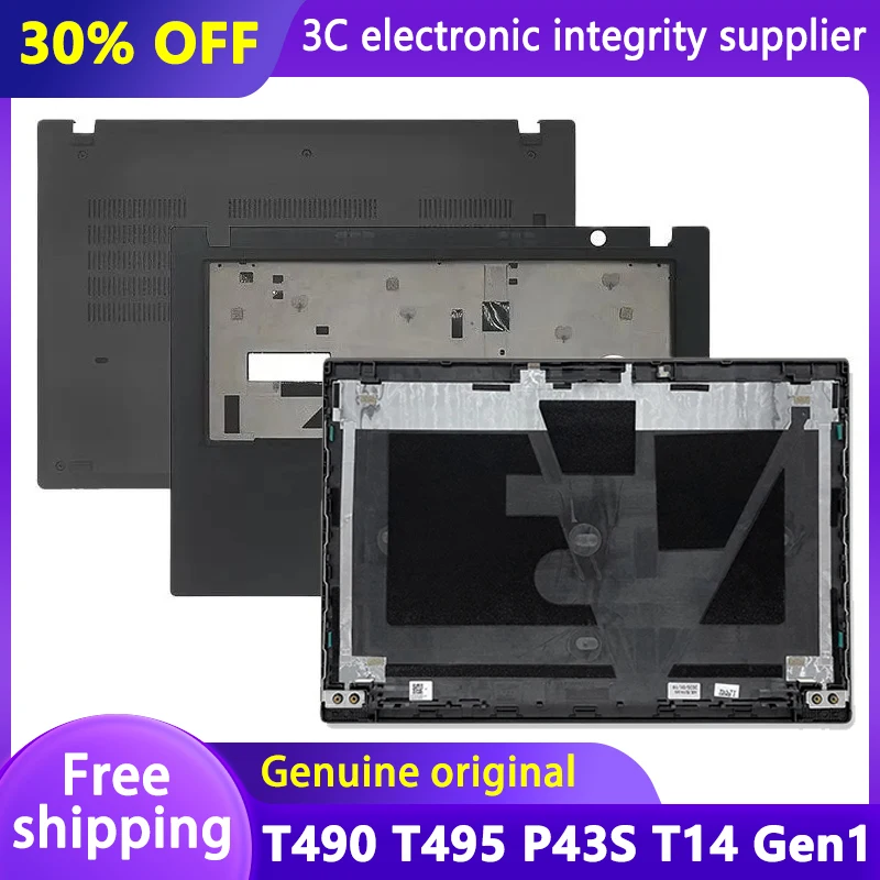 

New Laptop Case for Thinkpad T490 T495 P43S T14 Gen1 LCD Back Cover Palmrest Bottom Case Top Case Rear Lid Upper Lower Housing