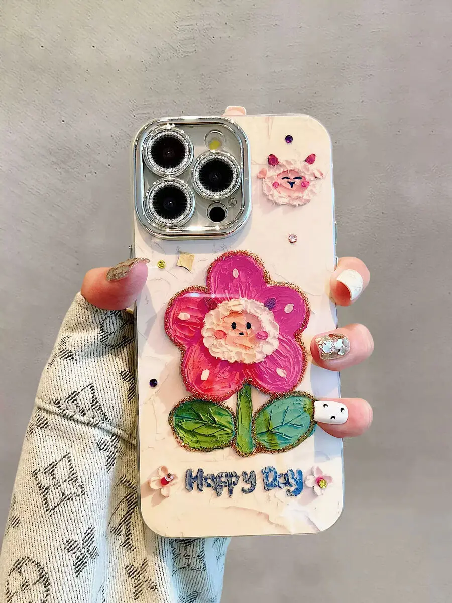 

Crystal High Quality Phone Case For iPhone 17 15 14 13 12 16 Pro Max Diamond Lens Protection Cover For iPhone 16 15 17 Pro max