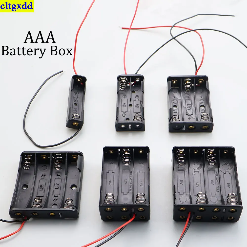 cltgxdd 1piece is suitable FOR AAA battery case storage box+cable lead 2 3 4 6 8 card slot plastic battery container storage