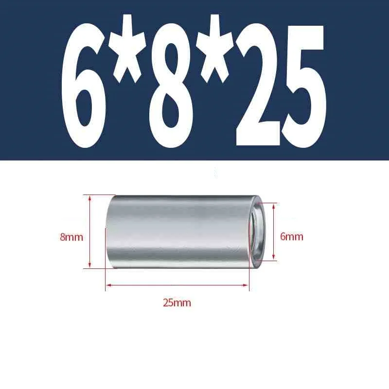 Galvanized Carbon Steel Extension Thicken Round Column Joint Coupling Nut M6 M8 M10 M12 Cylindrical Connect Screw Nuts