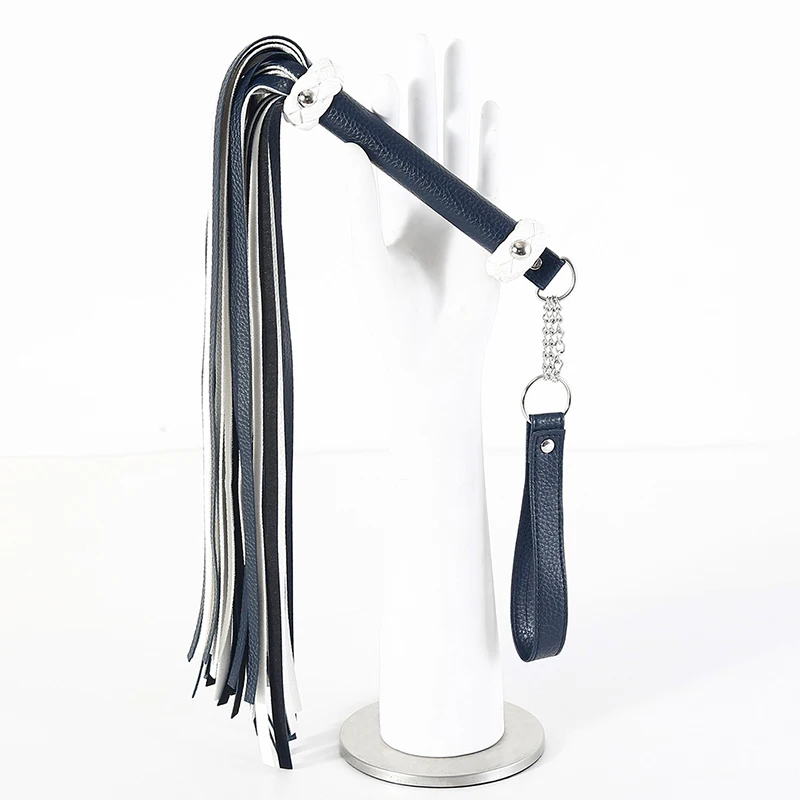 78CM Premium PU Leather Horse Whip,Reinforcement Handle Suede Flogger Whip Cowhide Horse Riding Whip Horse Training Crop