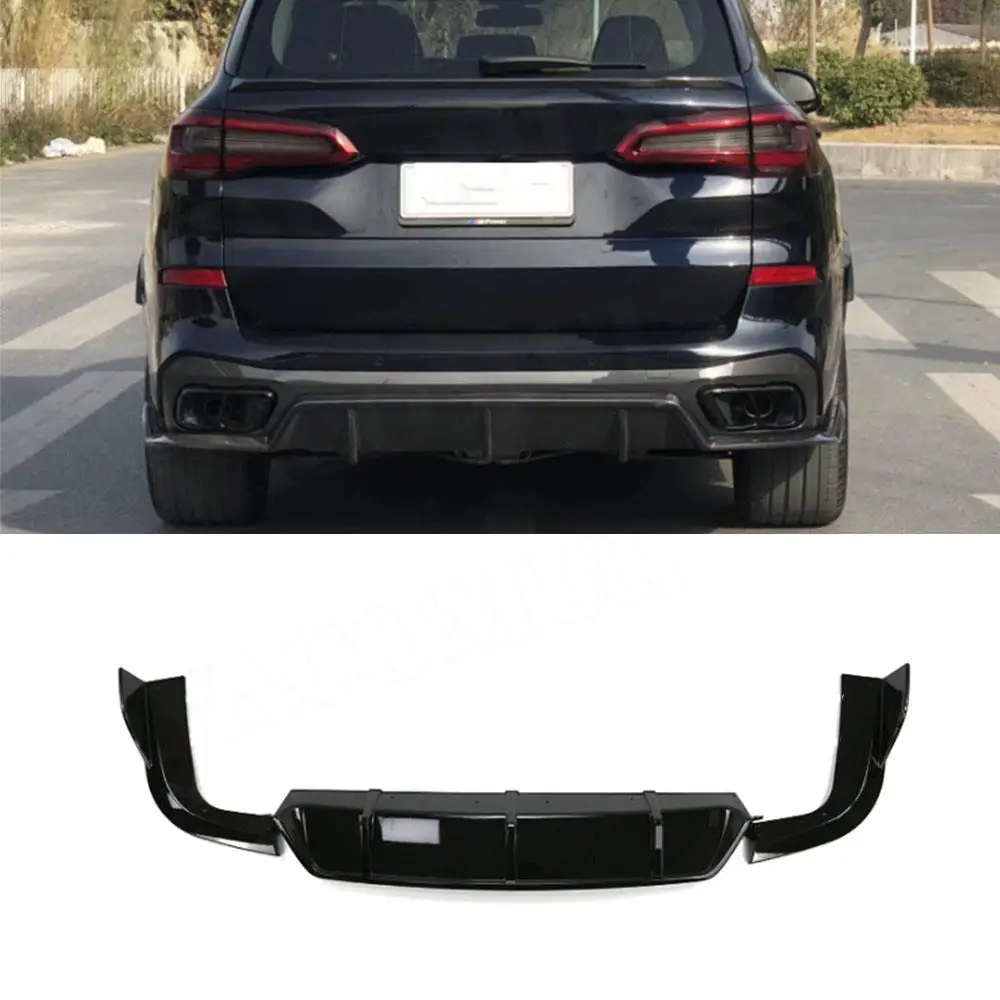 

VACOMUL Rear Bumper Lip Duffuser Spoiler Splitter for BMW X5 G05 M sport 2019+ Car Styling Carbon Fiber Rear Diffuser