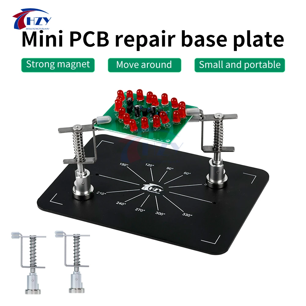 HZY Universal PCB Holder Soldering Platform with Magnetic Base Fixed Clip Adjustable for Circuit Board Electronic Repair Set