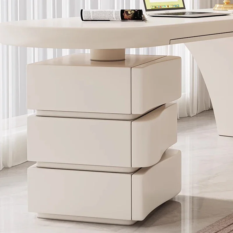 Cremefarbene Frankreich-Büroschreibtische Designer Luxuriöse moderne einfache Büroschreibtische Massivholz-Büromöbel Bureau De Chambre FYOD