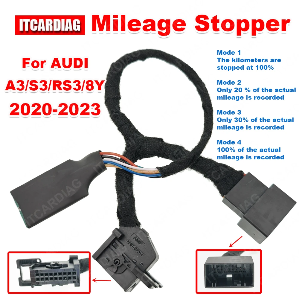 New Mileage Stopper for AUDI A3/S3/RS3/8Y 2020-2023 Mileage Blocker Switchable Mode KM Can Filter Mile Kilometer Correction Tool