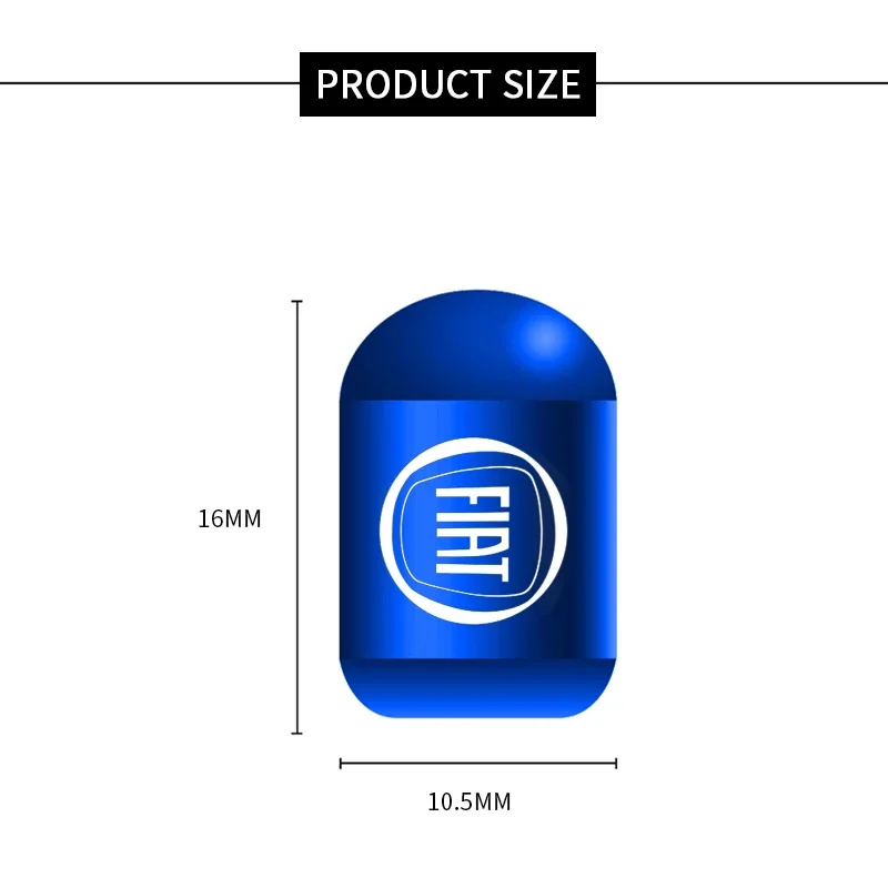 Car Wheel Valve Caps Tire Stem Dust Cover Logo for Fiat Abarth Tipo Ducato Siena 600 500x Stilo 500 Uno Freemont Palio Doblo
