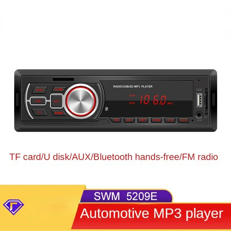 

5209E New 12V Universal Car Bluetooth MP3 Player U Disk/TF Card/FM Radio Central Control Modification