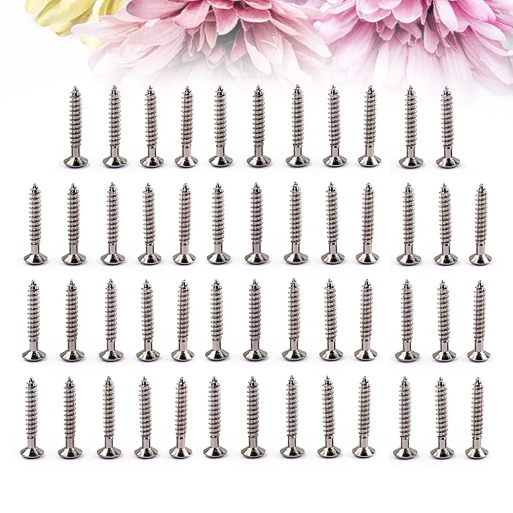 

50 PCS/Set Guitar Bass Bridge Screws Guitar Tremolo Bridge Mounting Screws for Start ST TL Electric Guitar 3.5 x 25 mm