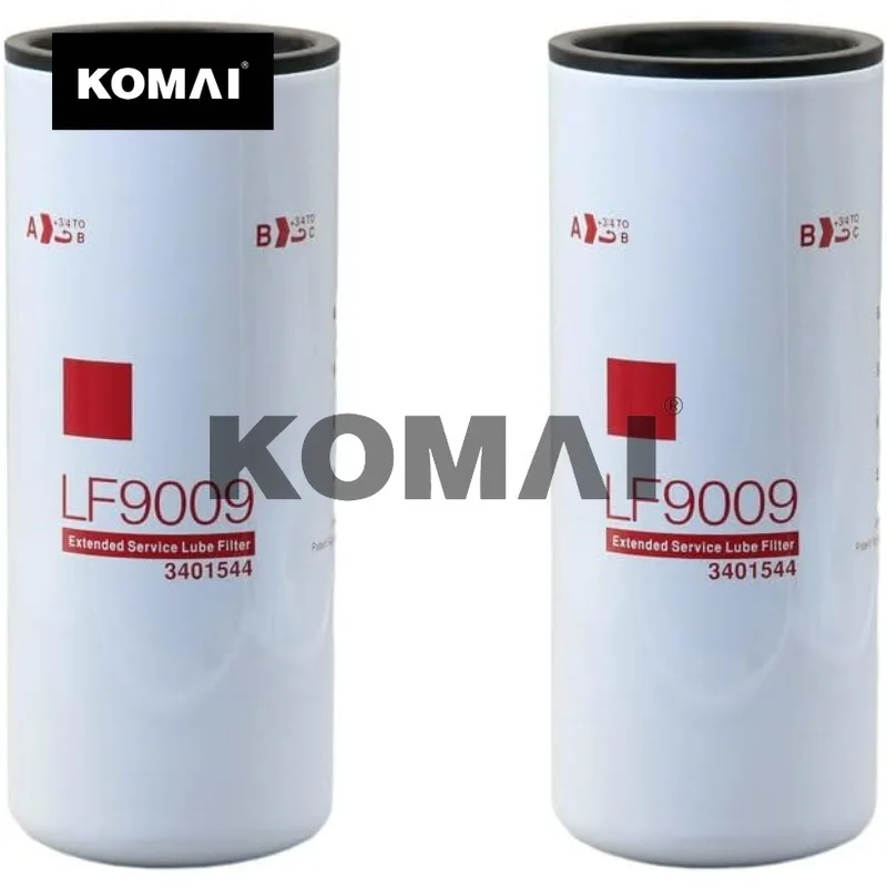 KOMAI LF9009-2 Oil Filter, for LF9009 3401544, TECXLF7000, XLF7000, AT193242 1216400561 (Pack of 2)