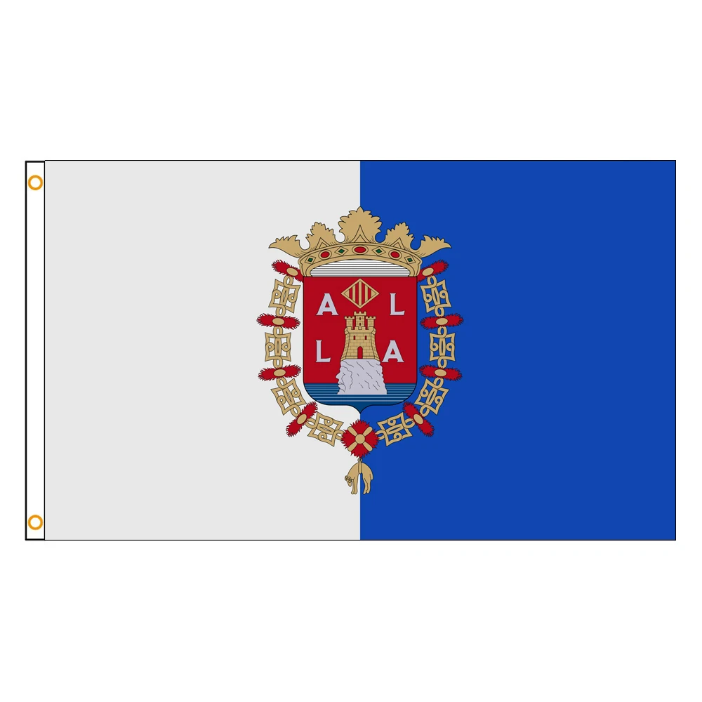 3x5 Ft Alicante Flag Vivid Color and Fade proof a City of Spain Flags Polyester with Brass Grommets