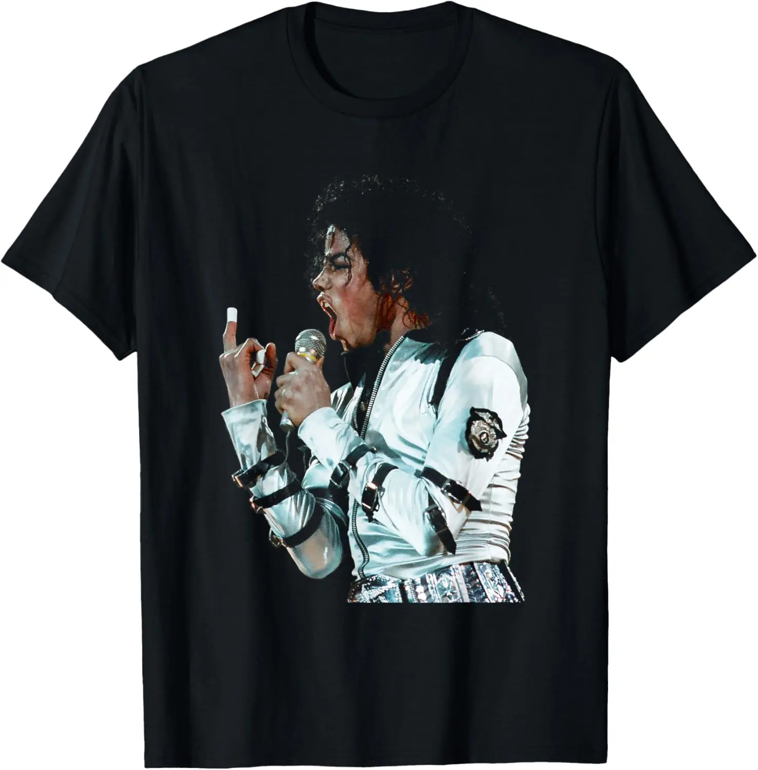 Michael Jackson Live Bad Tour Wembley 1988 T-Shirt Unisex Pure Cotton Short-Sleeve Tee – Comfortable, Soft, Quick-Drying, and Suitable for Casual, Sports, and Outdoor Activities (Crew Neck)