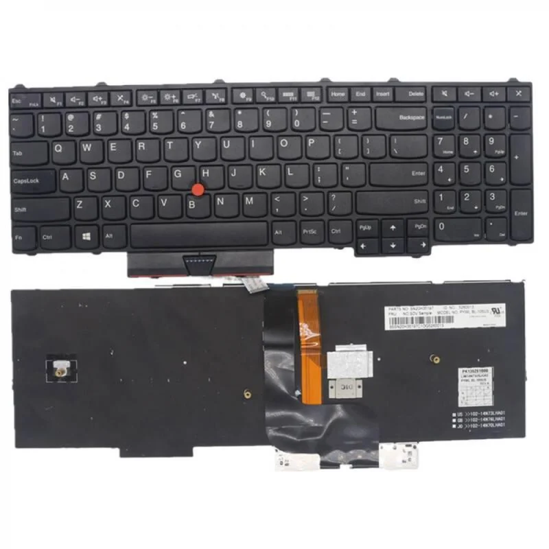 SS+New US Layout Backlit Keyboard 3 Studs For Lenovo Thinkpad P50 P70 Laptop