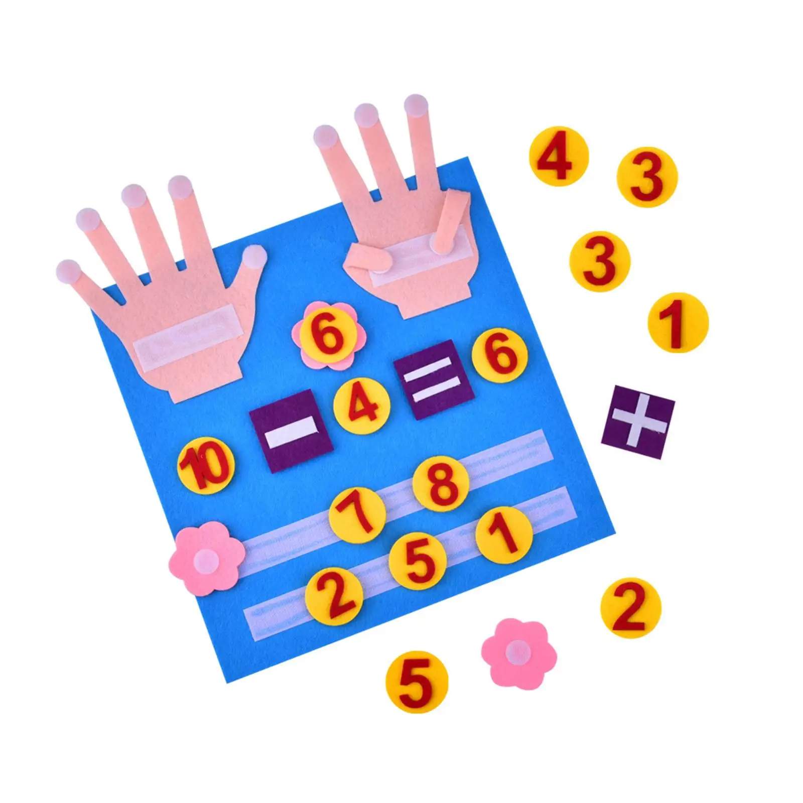 Kid Toys Felt Finger Numbers Math Toy Children Counting Early Learning For Toddlers Intelligence Develop 30x32CM