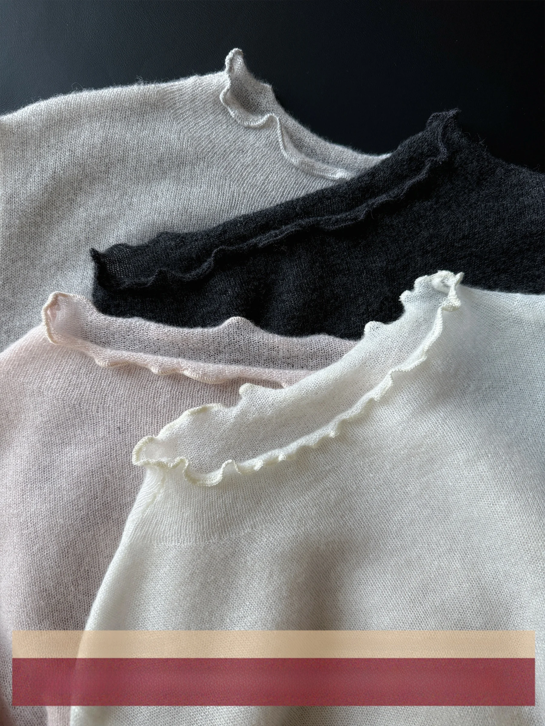 

Tasyavan Superfine Wool Knitwear Comfortable f High Collar Base Layer with Wooden Detail Women's Inner Wear